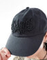 Weekday cap with tonal embroidery in washed black