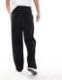 ASOS DESIGN wide leg joggers with contrast side stripe in black Черный, XL - W38 - фото #6