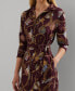 ფოტო #4 პროდუქტის Petite Belting-Print Shirtdress