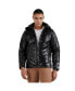 Men's Black Zip-Front Quilted Puffer Jacket