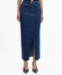 ფოტო #1 პროდუქტის Women's Slit Denim Skirt