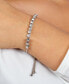 Фото #6 товара Women's Crystal Bezel Set Adjustable Bracelet