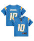 ფოტო #4 პროდუქტის Toddler Boys and Girls Justin Herbert Powder Blue Los Angeles Chargers Game Jersey