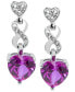 Women's Heart infinity Earrings in Sterling Silver