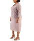Фото #3 товара Plus Size 2-Pc. Lace Jacket & Sheath Dress Set
