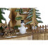 Новогоднее украшение DKD Home Decor Зеленый Натуральный Деревянный Дерево Дома 30 x 15 x 37 cm (3 штук)