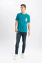 Erkek T-shirt Petrol B5067ax/gn593