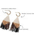 ფოტო #2 პროდუქტის James mini gold hoop mixed angles beaded fringe earrings bronze