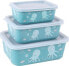 Фото #1 товара Stoneline Stoneline | Awave Set of storage box | 21941 | Storage box | 3 pc(s) | Dishwasher proof | Turquoise