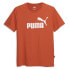 Puma Essential Logo Crew Neck Short Sleeve T-Shirt Mens Orange Casual Tops 67877