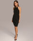 Фото #3 товара Donna Karan Women's Chain-Trim Halter Sheath Dress