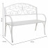 Bench Alexandra House Living White Iron 53 x 91 x 153 cm