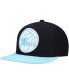ფოტო #1 პროდუქტის Men's Black and Light Blue Philadelphia 76ers Pastel Snapback Hat
