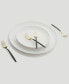 Фото #3 товара Gaze Two Tone Black-Gold Satin Cocktail Forks Set, 4 Piece