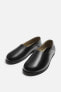 Темно-коричневые мужские мокасины ZARA Flat Leather Черный, 40 - фото #22