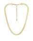 ფოტო #1 პროდუქტის Gold Plated Flat Snake Chain Necklace