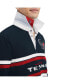 Men's Navy Houston Texans Cory Varsity Rugby Long Sleeve T-shirt