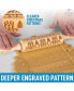 Фото #2 товара Wooden Carved Christmas Rolling Pin 2-Pc.