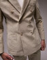 Фото #5 товара Topman – Doppelreihige Anzugjacke mit engem Schnitt in Steinbeige