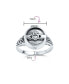 ფოტო #4 პროდუქტის BFF Celtic Irish Friendship Couples Promise Heart Memorial Keepsake Claddagh Locket Ring For Men For Women Oxidized .925 Sterling Silver