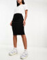 Фото #11 товара ASOS DESIGN Hourglass high waisted bengaline skirt in black