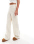 4th & Reckless wool mix cable knit flared trousers co-ord in cream