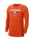 Men's Orange Clemson Tigers Word Long Sleeve T-shirt