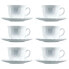 Set of Mugs with Saucers Luminarc Trianon (6 pcs) White Glass 220 ml (12 Pieces)