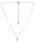 ფოტო #3 პროდუქტის Cubic Zirconia Initial Pendant Necklace, 16" + 2" extender, Created for Macy's