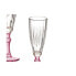 Фото #2 товара Бокал для шампанского Стеклянный Розовый 6 штук (170 ml)