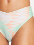 Volcom – Retro-Bikinihose in Melone mit Palmen-Muschel-Muster