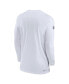 Фото #2 товара Men's White Dallas Cowboys Sideline Coach Performance Long Sleeve T-shirt