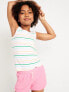 Фото #3 товара Floral Loop-Terry Dolphin-Hem Cheer Shorts for Girls