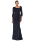 Фото #1 товара Women's Ruched Off-The-Shoulder Gown