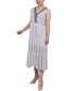 ფოტო #3 პროდუქტის Petite Sleeveless Surplice Tiered Dress