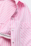 Striped poplin shirt with bralette