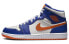 Jordan Air Jordan 1 Mid "Knicks" 防滑耐磨 中帮 复古篮球鞋 男女同款 蓝色 / Кроссовки Jordan Air Jordan 1 Mid "Knicks" FD1029-400