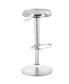 Фото #5 товара Brushed Stainless Steel Swivel Bar Stool Seat Adjustable