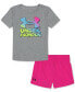 ფოტო #1 პროდუქტის Toddler & Little Girls Core Bubbly T-Shirt & Shorts, 2 Piece Set