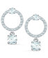 ფოტო #1 პროდუქტის Silver-Tone Crystal Circle & Charm Drop Earrings