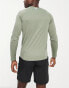 HIIT long sleeve training top in khaki