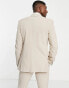 ASOS DESIGN super skinny tuxedo suit jacket in stone