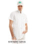 GANT shield logo short sleeve cotton linen shirt in white weiß, L - 52 - фото #1