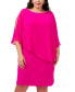 Фото #5 товара Plus Size Embellished Chiffon-Overlay Dress