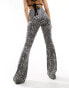 Фото #4 товара Pieces flares leggings in spot print