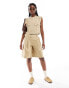 Mango utility sleeveless co-ord top in tan