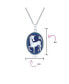 ფოტო #2 პროდუქტის Antique Style Pegasus Carved Oval Medallion Celestial Blue Mythical Unicorn l Cameo Necklace Pendant For Women Sterling Silver