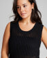 Фото #3 товара Women's Scoop-Neck Sleeveless Sweater Tank Top, Created for Macy's