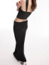 Фото #4 товара Topshop satin bias maxi skirt in black