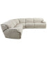 Фото #10 товара Sebaston 5-Pc. Fabric Sectional with 2 Power Motion Recliners, Created for Macy's